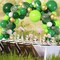 163Pcs Jungle Party Balloons Garland Arch Kit, Gold Lime Green Balloons with Artificial Tropical Palm Leaves for Dinosaur Safari Decorations Wild One Birthday St Patricks Day Party Supplies